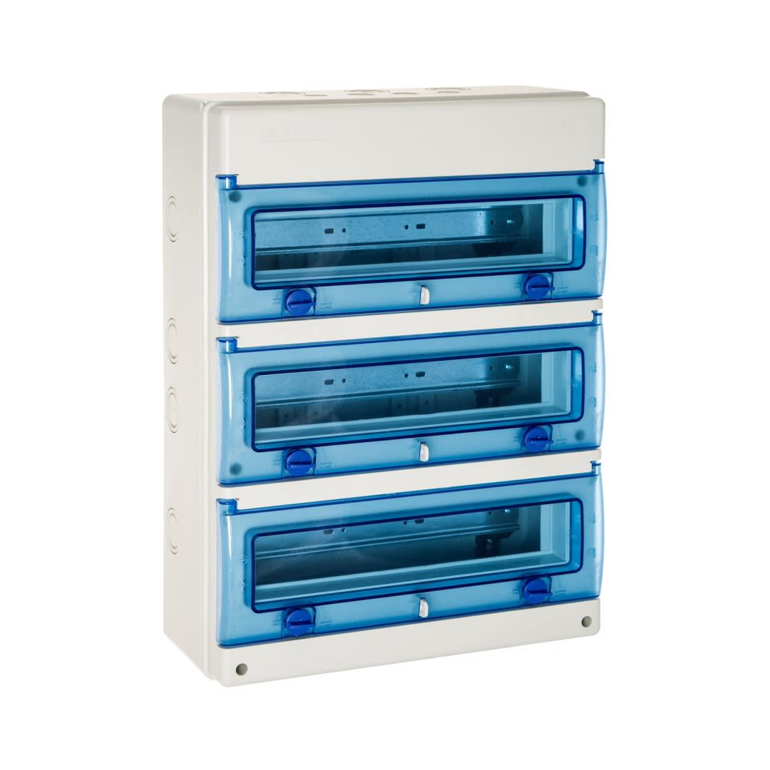 TABLERO ADOSADO TERMOPLASTICO 48P IK08 IP65 C/BORNE 362X500X160MM (NO PRETOQUELADO) SOLERA1
