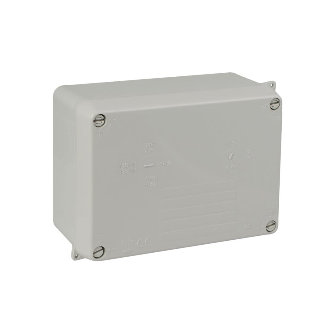 CAJA DE PASE SIN CONOS GRIS 153X110X63MM SOLERA1