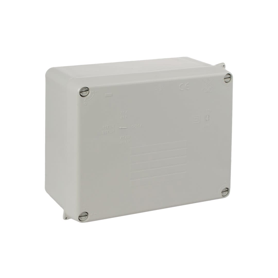 CAJA DE PASE SIN CONOS GRIS 160X135X70MM SOLERA