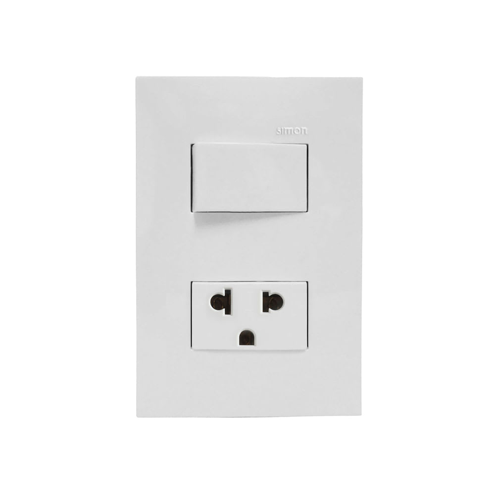 INTERRUPTOR + TOMACORRIENTE UNIVERSAL BL SIMON1