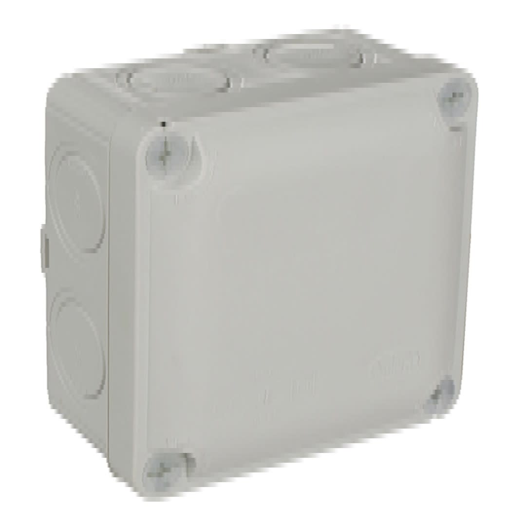CAJA DE PASE LIBRE DE HALOGENO SIN CONOS 100X100X55MM IP65 IK08 GRIS SOLERA1