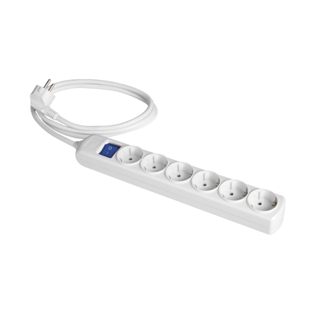 EXTENSION DE 6 TOMAS SCHUKO 2P+T 16A 230V C/CABLE DE 2 MTS SOLERA1