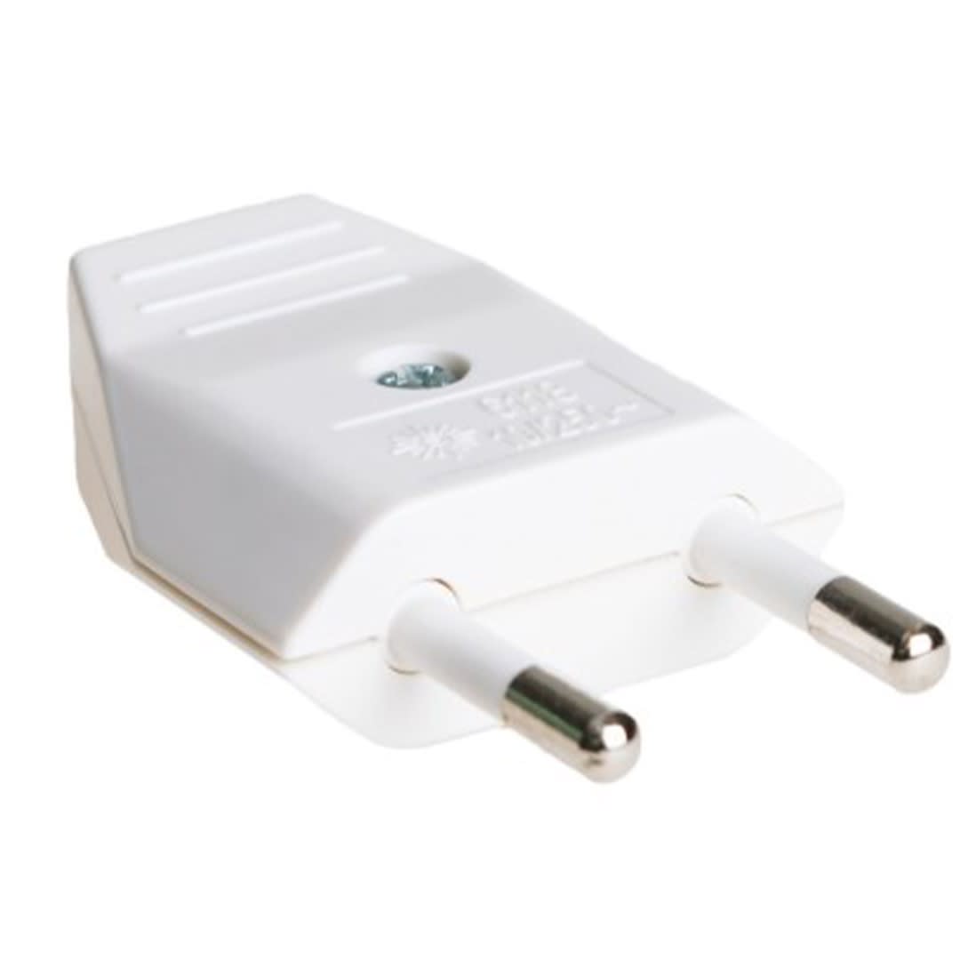 ENCHUFE ESPIGA REDONDA BLANCO 2P 10A 250V SOLERA1