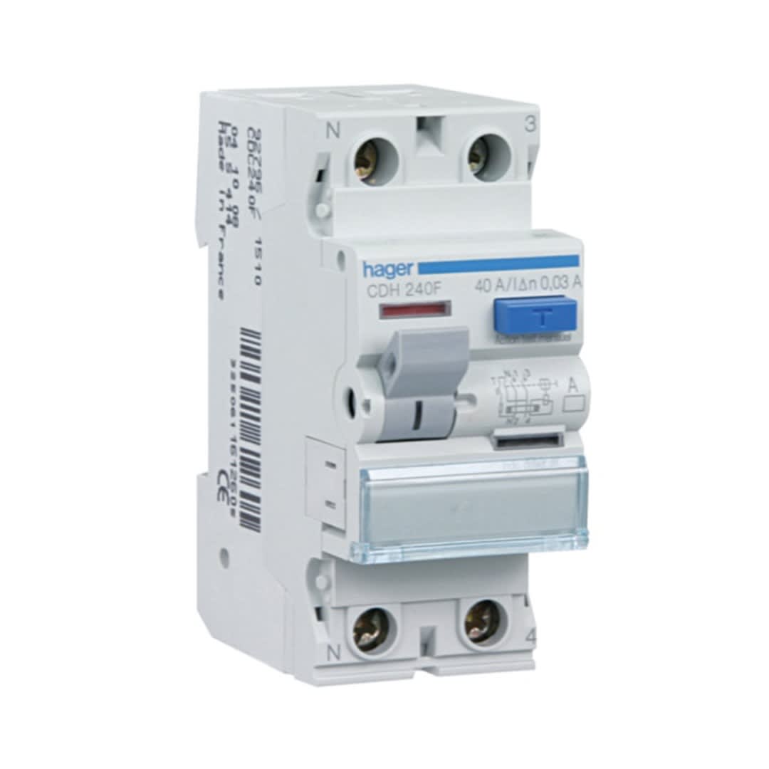 INT. DIFERENCIAL SUPERINMUNIZADO 2P 63A. TIPO A. 30MA. HAGER1