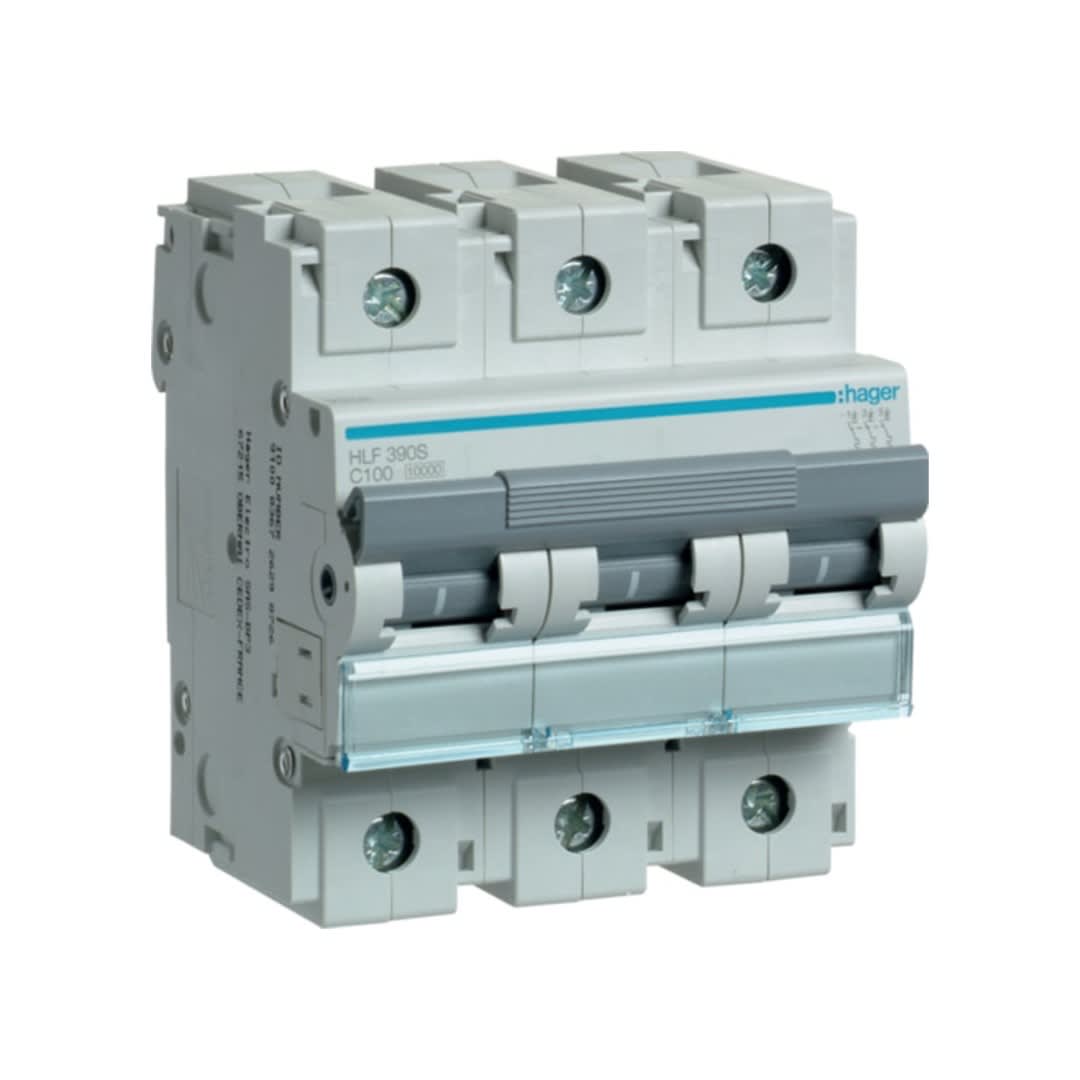 INT. RIEL TERMOMAGNETICO HLF 3P 100A C 10KA/400V HAGER1