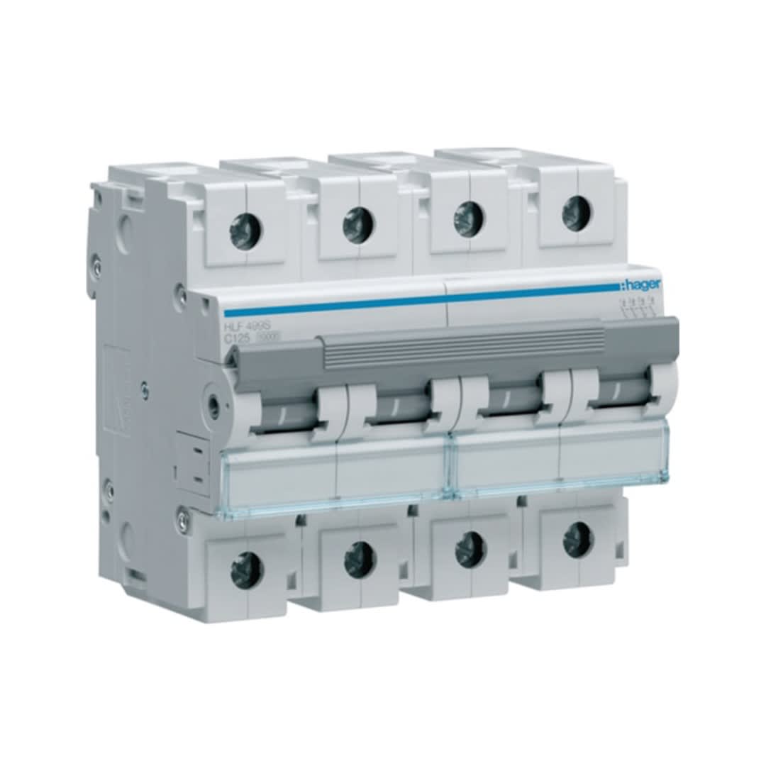INT. RIEL TERMOMAGNETICO HLF 4P 125A. C 10KA/400V HAGER1