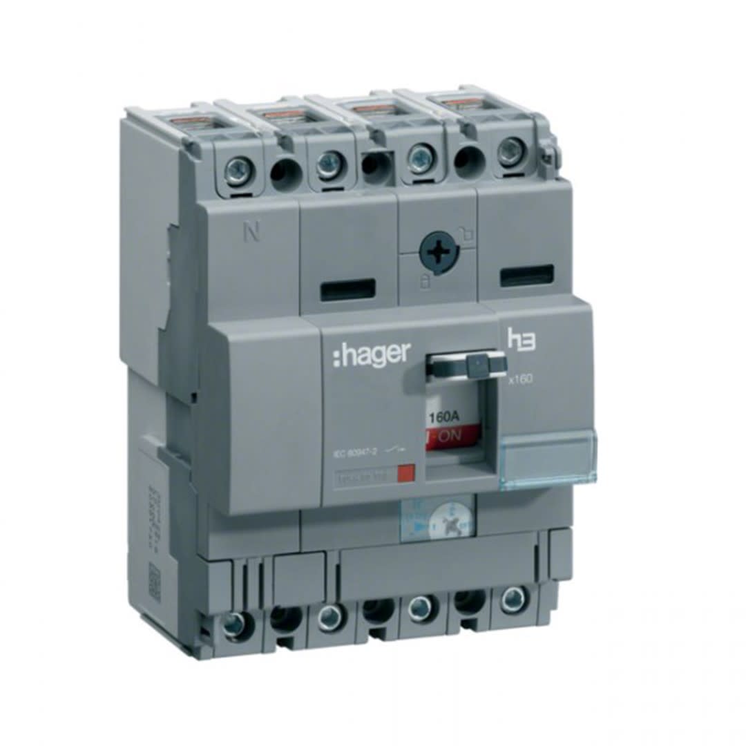 INT AUTOM CAJA MOLDEADA X160 4X125AMP 85KA/230V TA/MF IEC 60947-2 HAGER