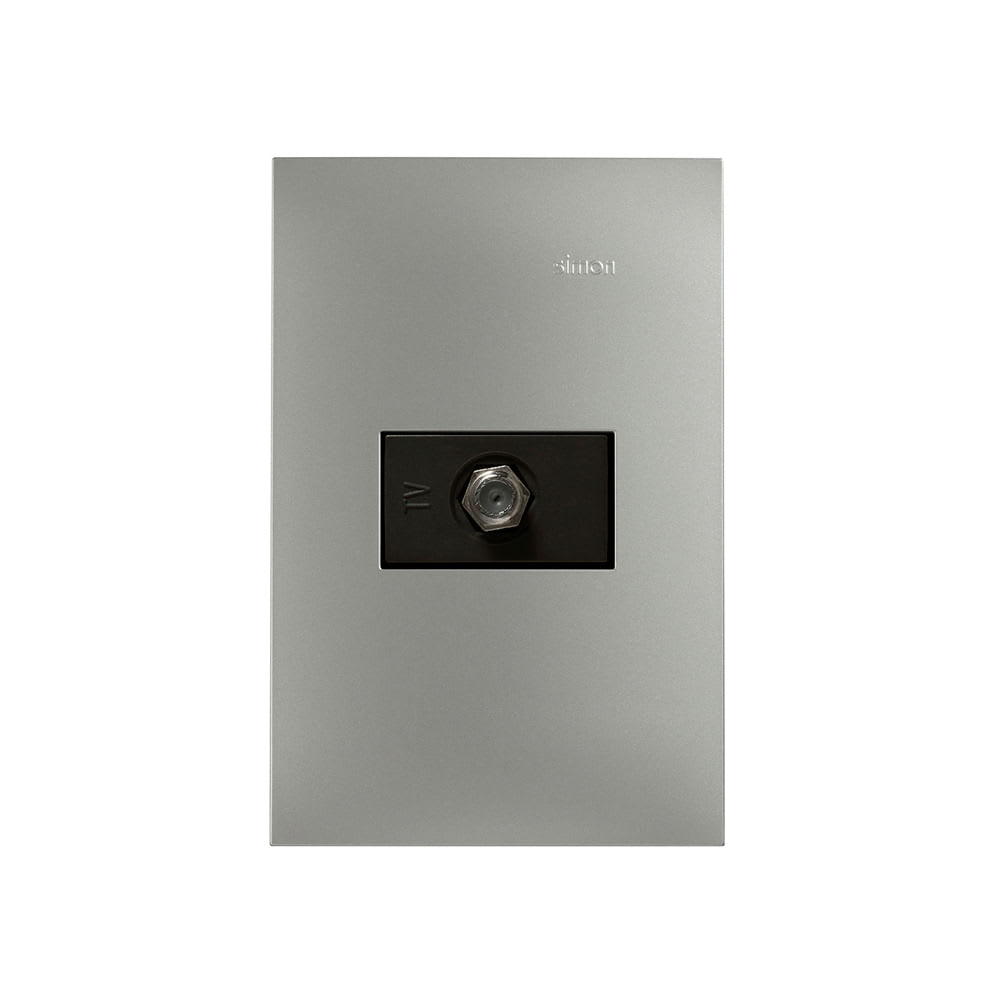 TOMA COAXIAL TV TIPO F ALUMINIO/GRAF SIMON