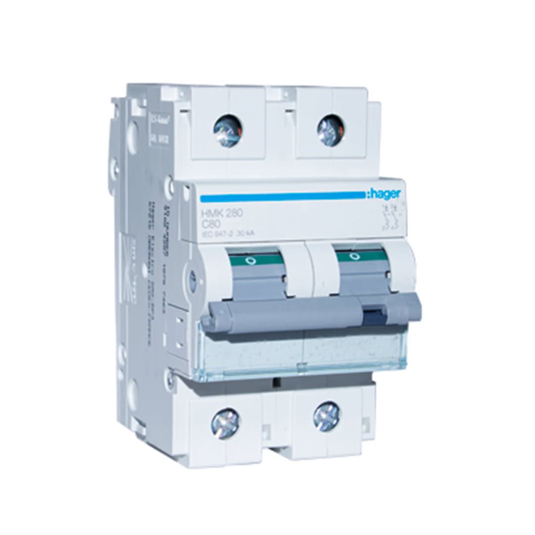 INT. RIEL TERMOMAGNETICO HMK 2P 80A C 30KA/400V HAGER1