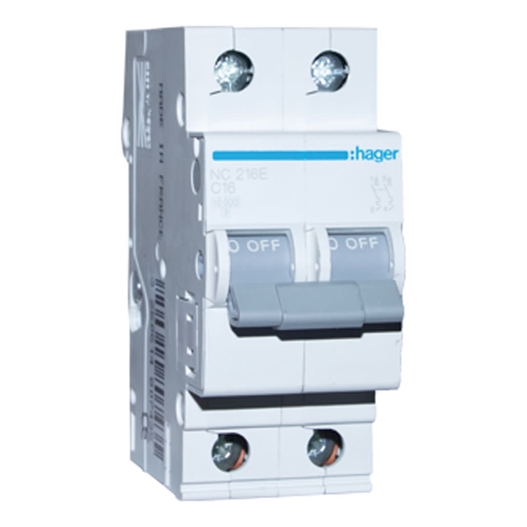 INT. RIEL TERMOMAGNETICO NC 2P 63A C 10KA/415V HAGER