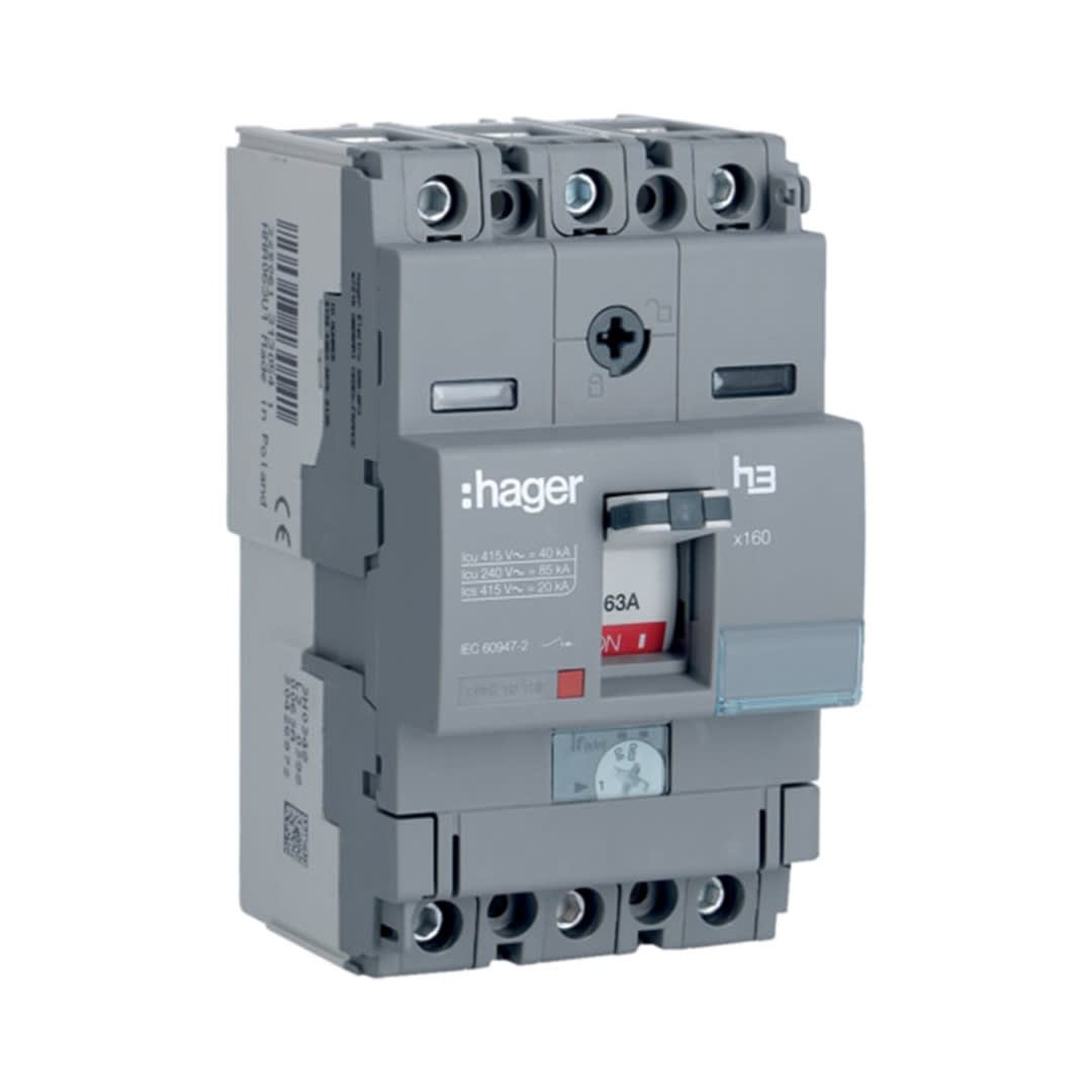 ITM CAJA MOLDEADA REG. H3 X160 3P (39.69-63A) TA/MF 85KA/240V HAGER1