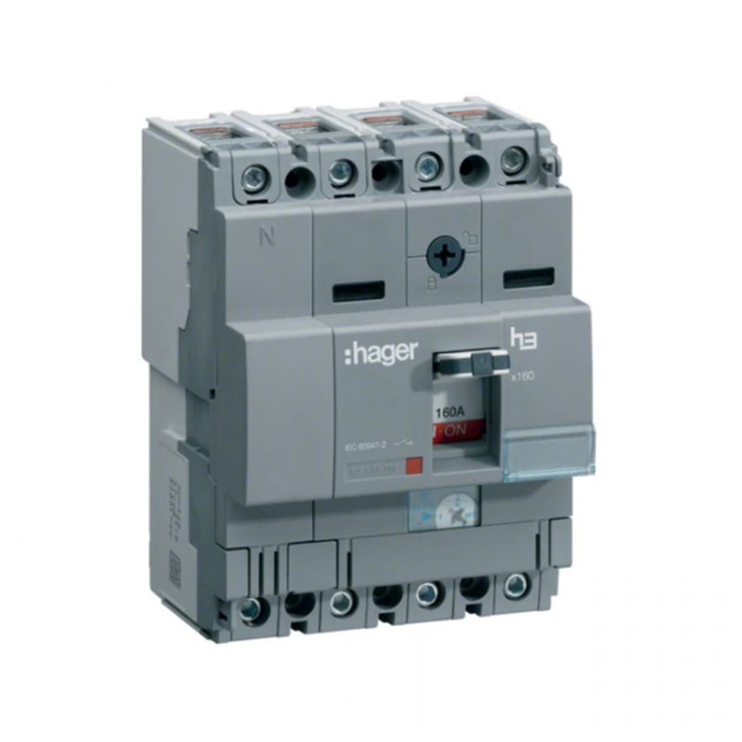 ITM CAJA MOLDEADA REG. H3 X160 4P (50.40-80A) TA/MF 85KA/240V HAGER1