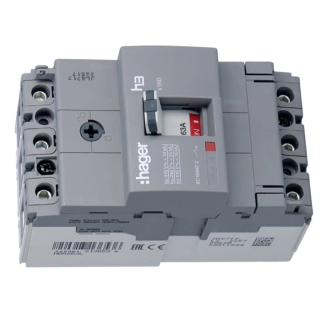 ITM CAJA MOLDEADA FIJO H3 X160 2P 63A TF/MF. 25KA/240V HAGER1