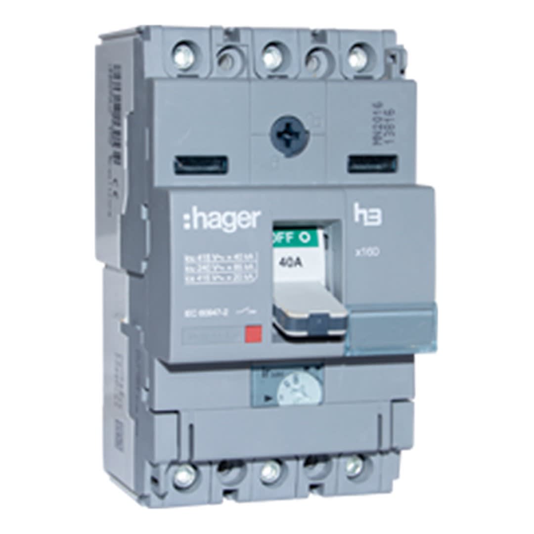 ITM CAJA MOLDEADA REG. H3 X160 3P (15.75-25A) TA/MF 85KA/240V HAGER