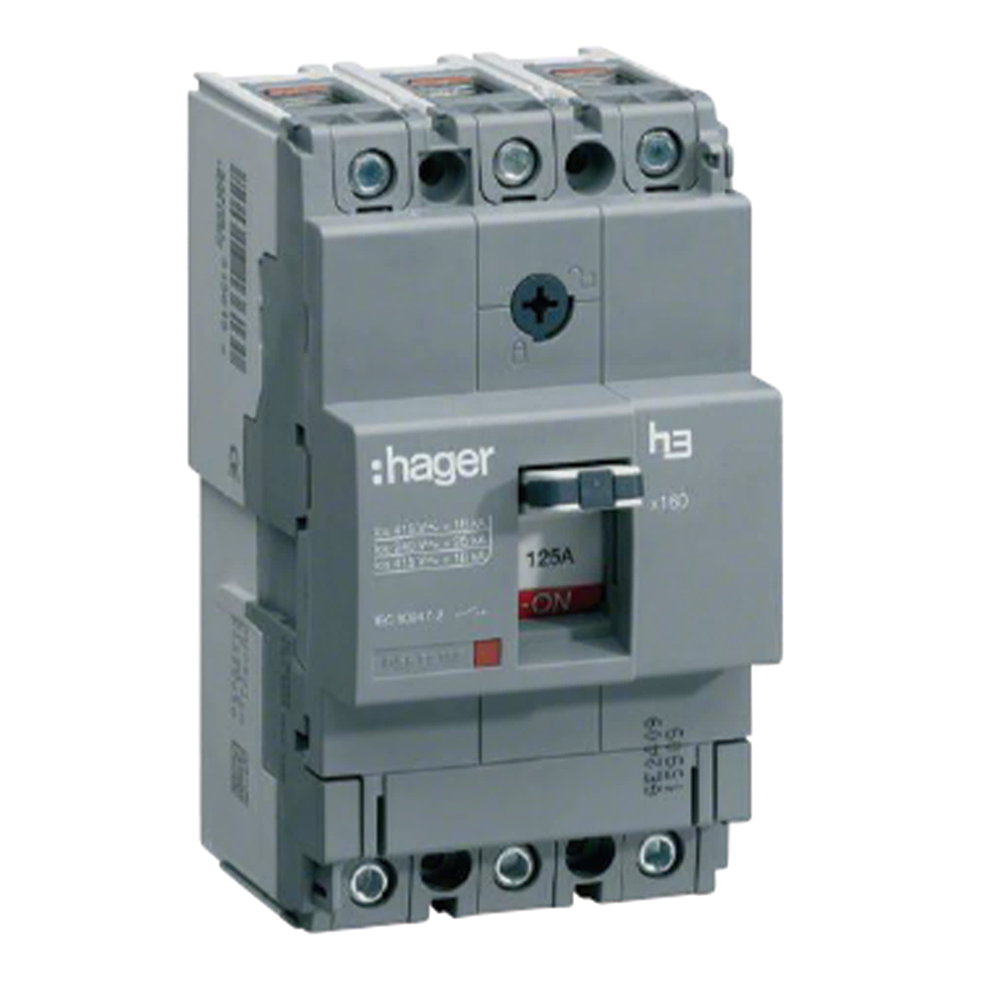 ITM CAJA MOLDEADA FIJO H3 X160 3P 125A TF/MF 35KA/240V HAGER