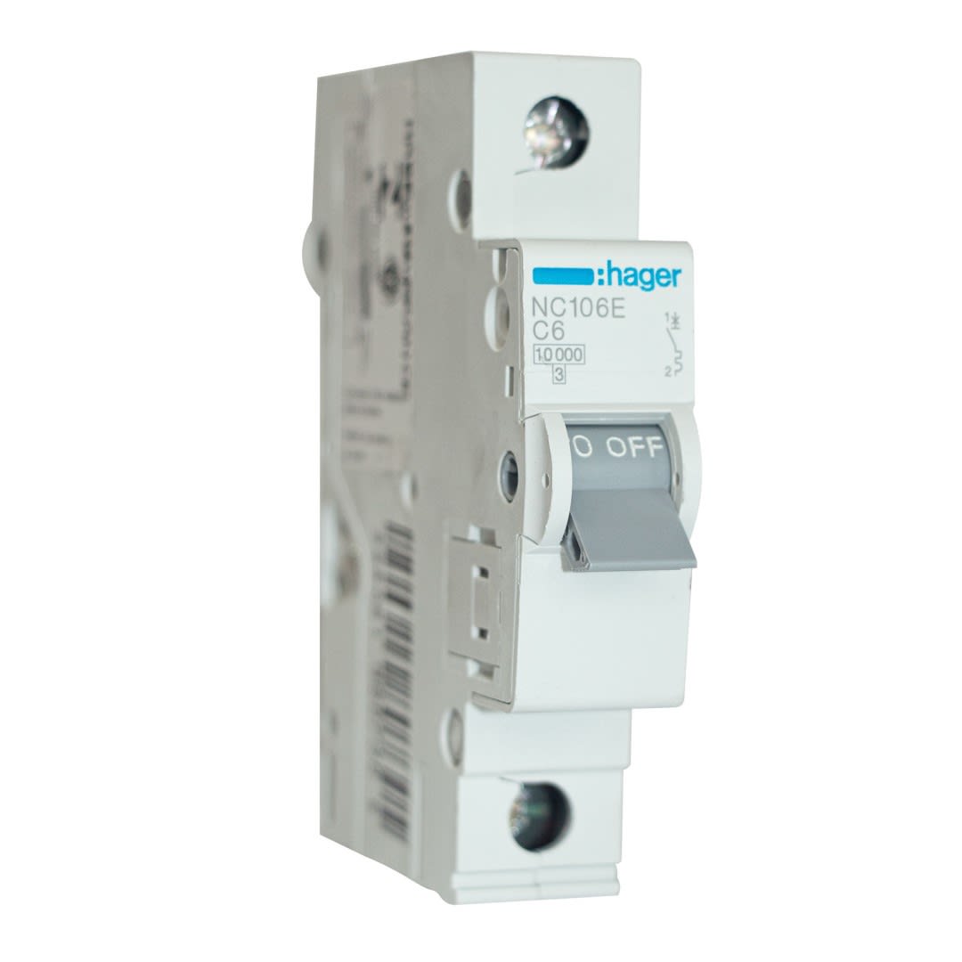 INT. RIEL TERMOMAGNETICO NC 1P 6A C 10KA/230V HAGER