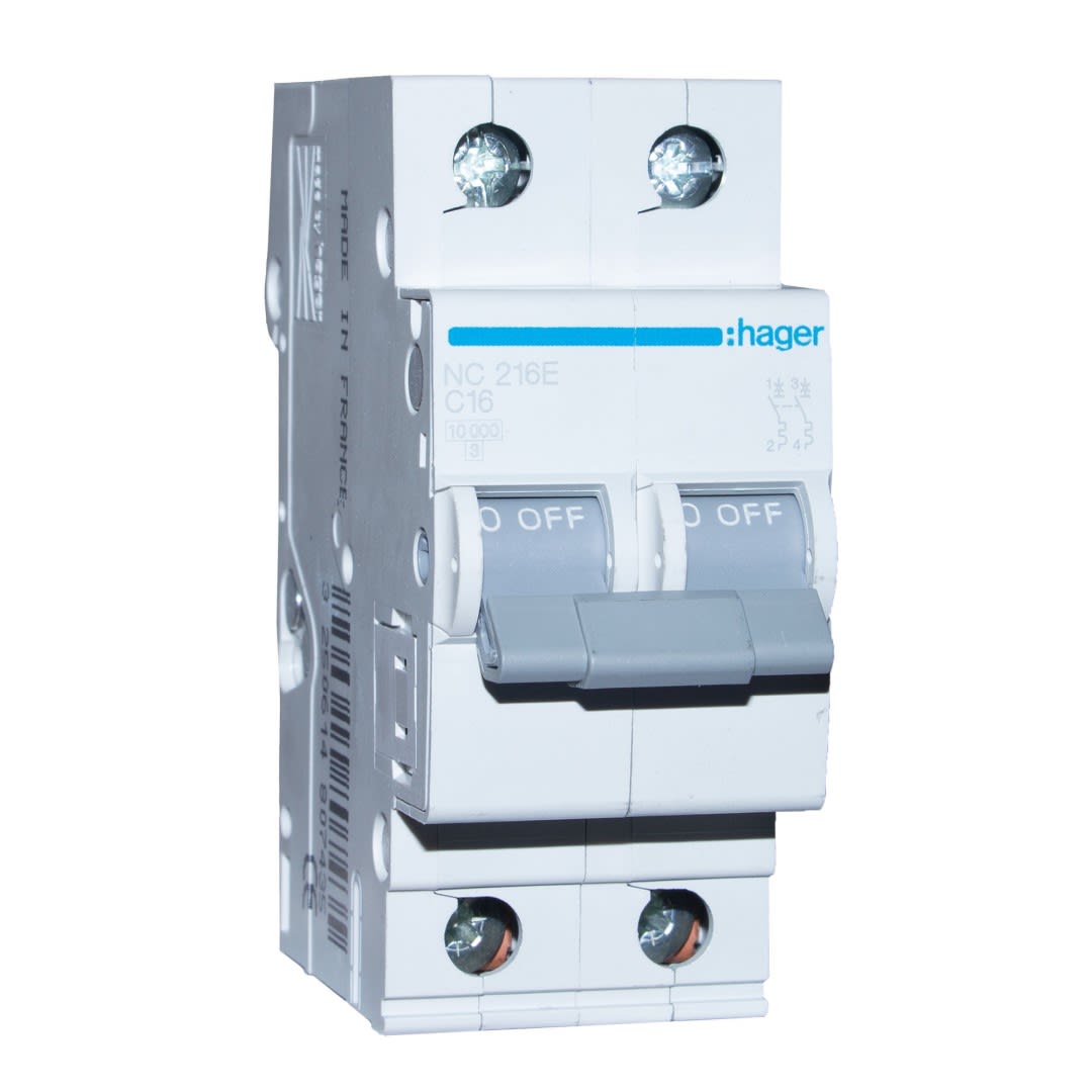 INT. RIEL TERMOMAGNETICO NC 2P 2A C 10KA/415V HAGER