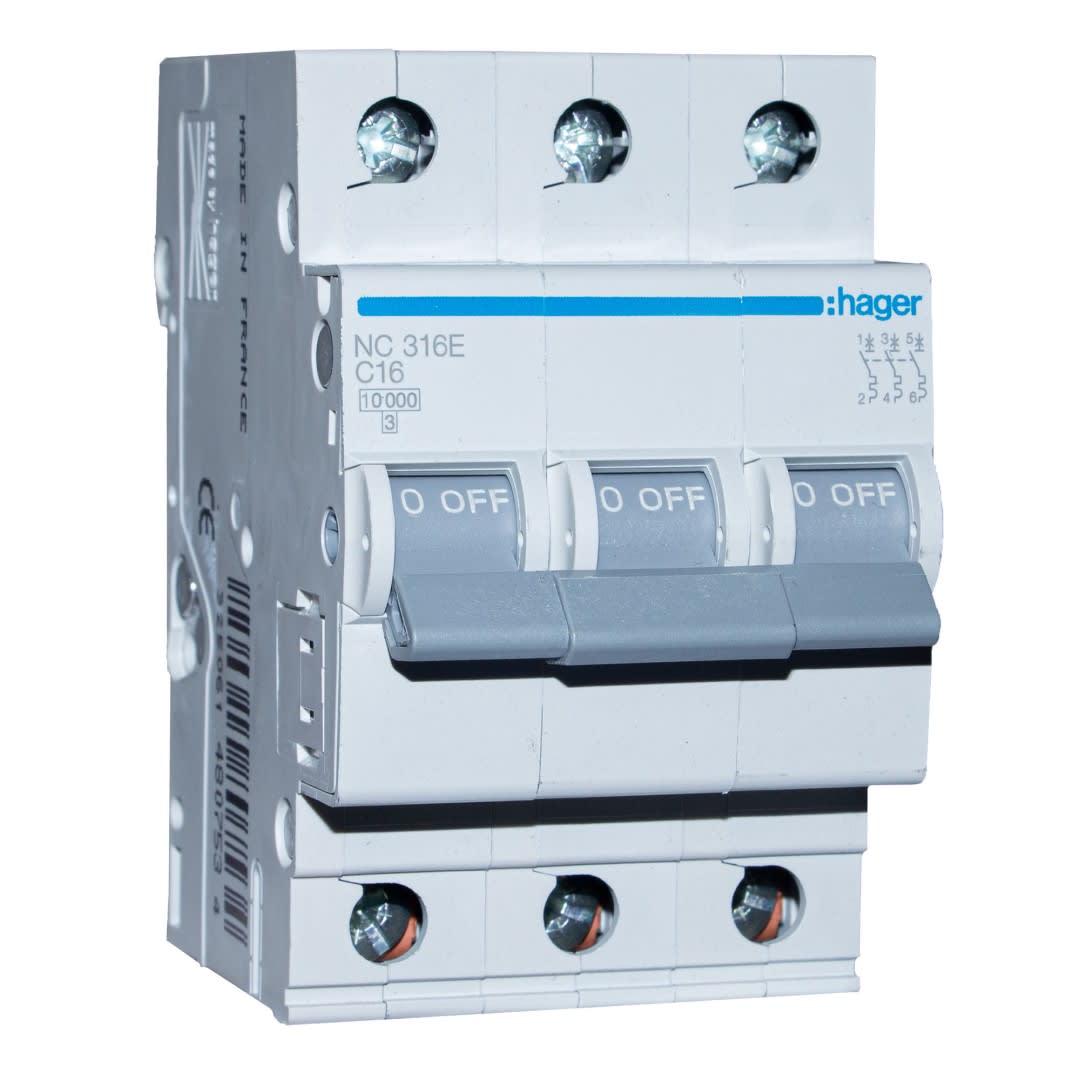 INT. RIEL TERMOMAGNETICO NC 3P 20A C 10KA/415V HAGER1