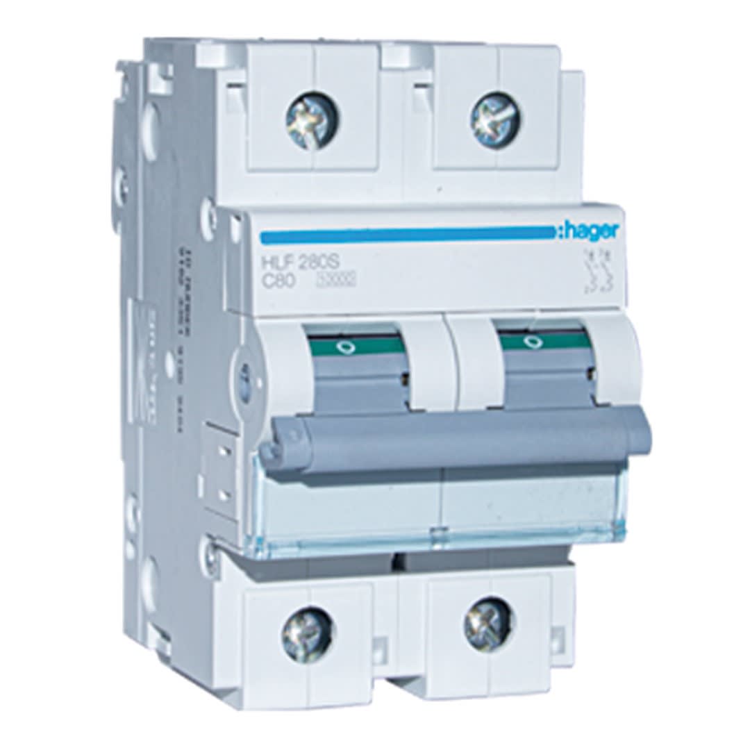 INT. RIEL TERMOMAGNETICO HLF 2P 100A C 10KA/400V HAGER