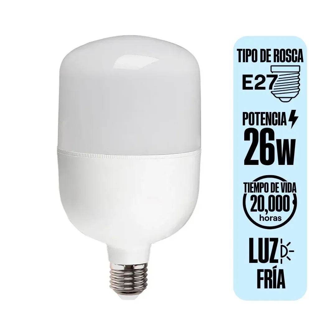 FOCO LED HIGH POWER 26W E27 LUZ FRIA LIGHTECH
