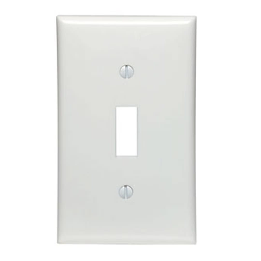 PLACA SIMPLE NYLON P/INTERRUPTOR BLANCO LEVITON1