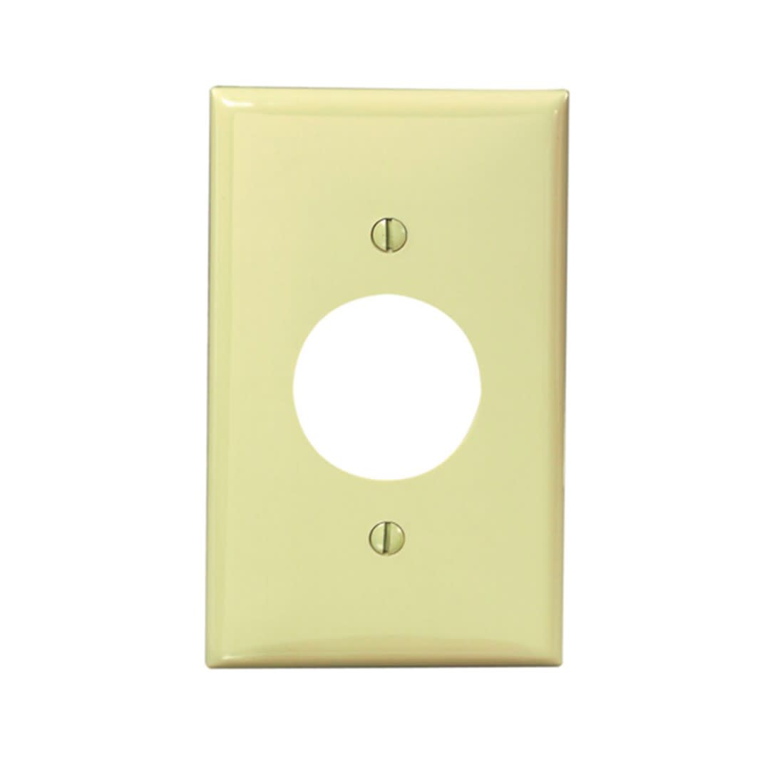 PLACA SIMPLE NYLON P/TOMACORRIENTE 15A Y 20A MARFIL LEVITON1