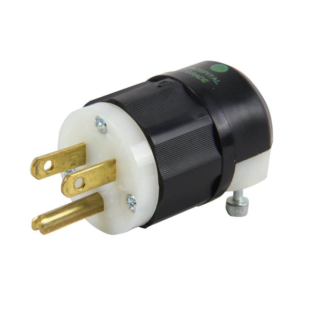 ENCHUFE 15A 125V L/T G/HOSPITAL ESEECIAL NEGRO LEVITON1