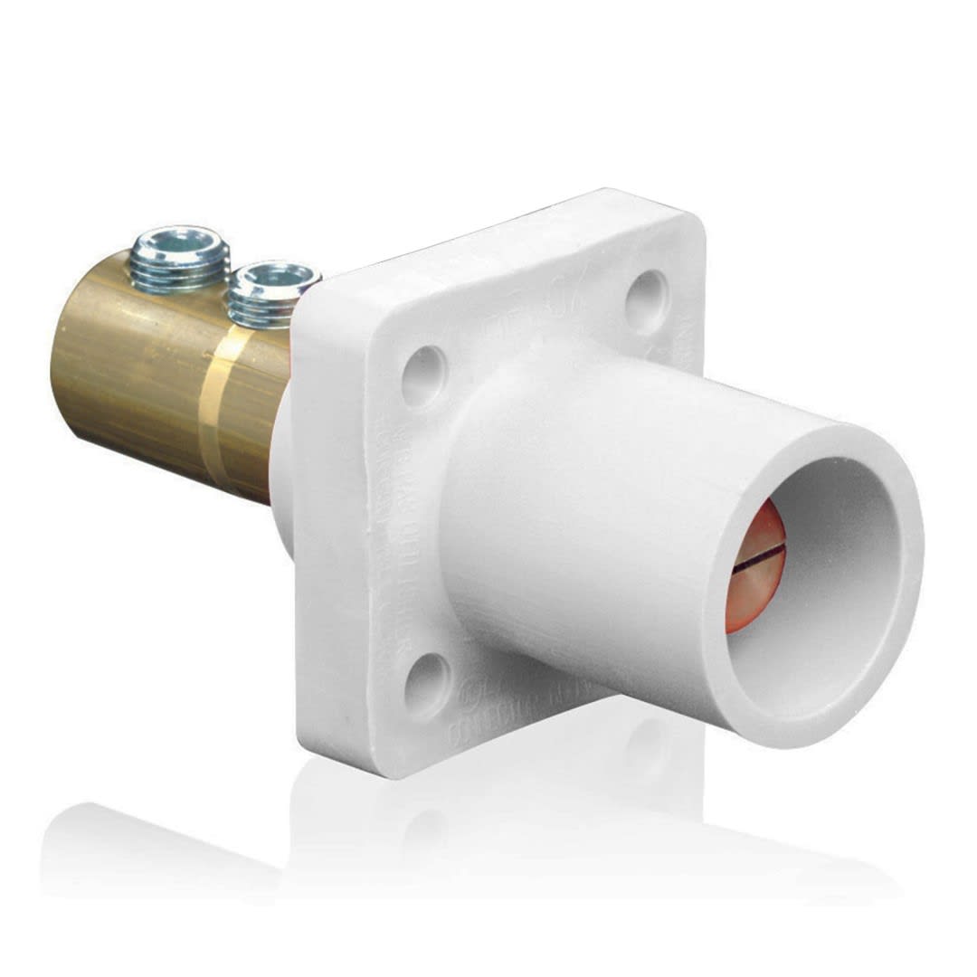 ENCHUFE EMPOTRABLE CAM TYEE (MALE) 400A 600V C/2 EERNOS BLANCO CABLE:2/0-4/0 AWG (CAM LOCK) LEVITON1