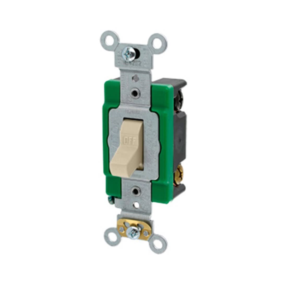 INTERRUPTOR BIPOLAR DE PALANCA INDUSTRIAL 30A L/T 250V MARFIL LEVITON