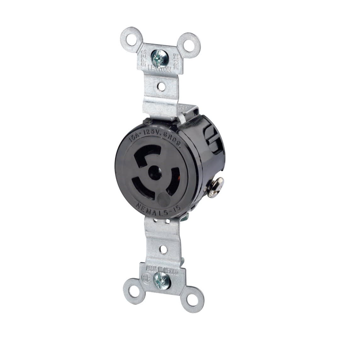 TOMA EMPOTRAR 2X15A 125V L5 C/SEGURO LEVITON