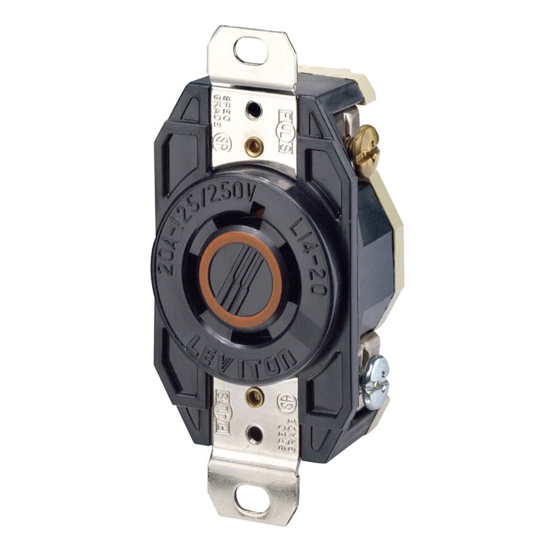 TOMA EMPOTRAR 3X20A 250V L14 C/SEGURO LEVITON