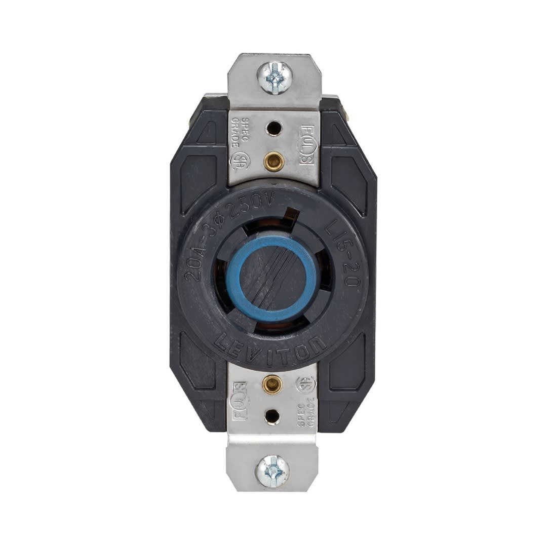 TOMA EMPOTRAR 3X20A 250V L15 C/SEGURO LEVITON