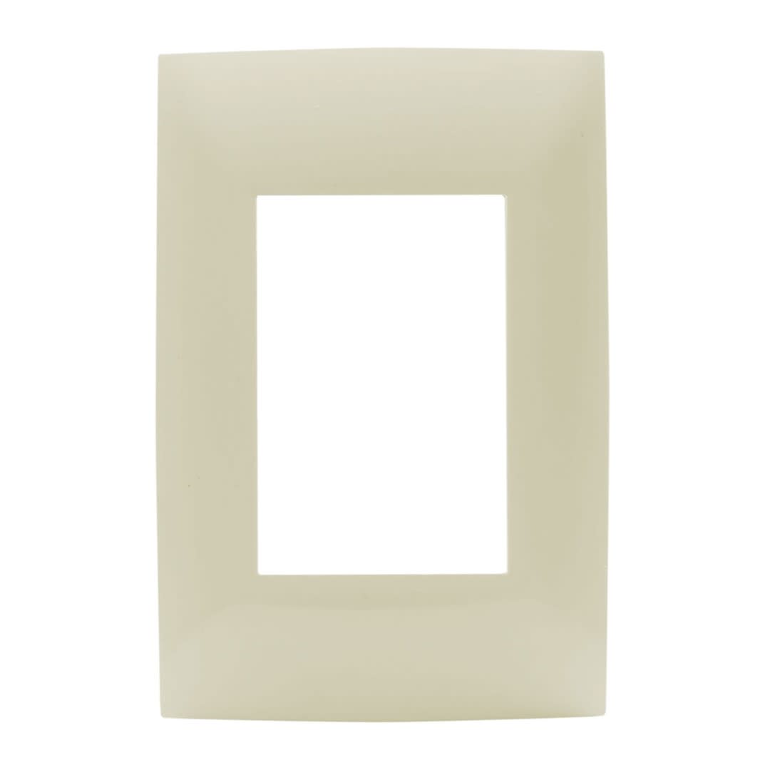 PLACA SIMPLE 3 MODULOS CIEN MARFIL LEVITON