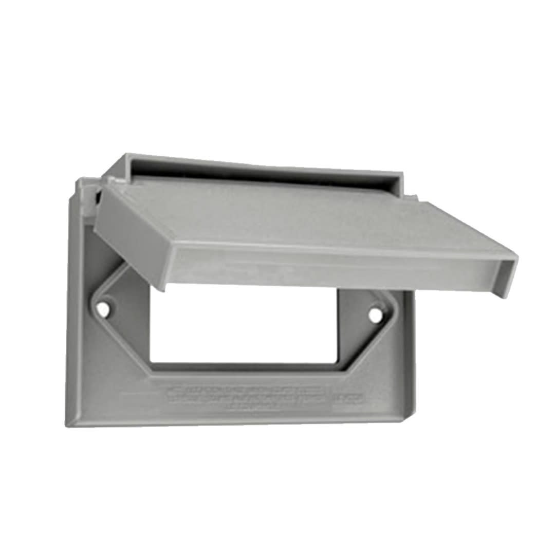 PLACA SIMPLE HERMETICA DECORA HORIZONTAL NYLON LEVITON1