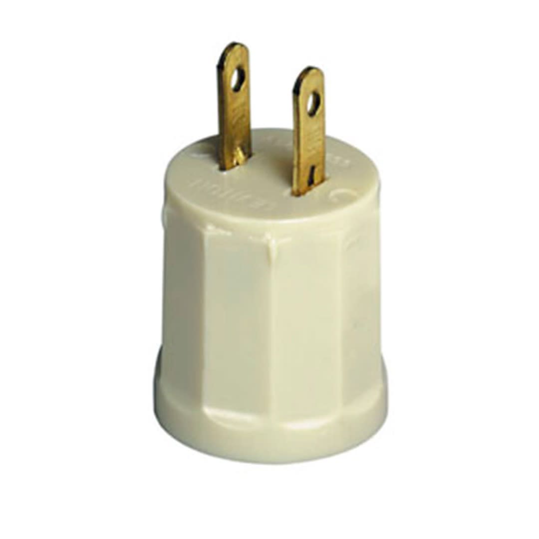 SOCKET E27 SIMPLE BAQUELITA CON ENCHUFE MARFIL 2X15A 125V LEVITON1