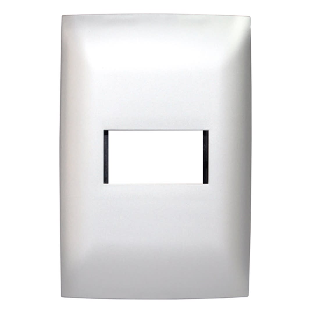 PLACA SIMPLE 1 MODULO CIEN ALUMINIO LEVITON1