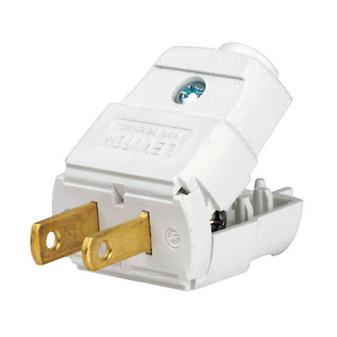 ENCHUFE 2 PATAS POLARIZADA BLANCO LEVITON1