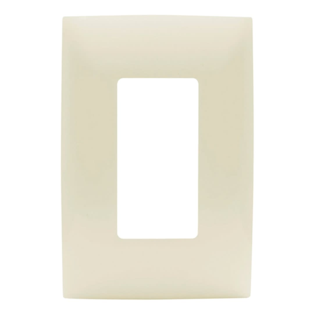 PLACA SIMPLE 3 MODULOS PARA TOMA UNIVERSAL GFCI CIEN MARFIL (5835-W) LEVITON