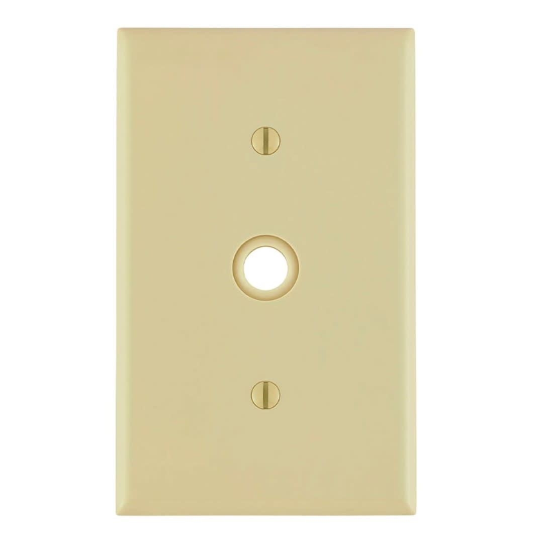 PLACA SIMPLE NYLON P/CABLE MARFIL LEVITON
