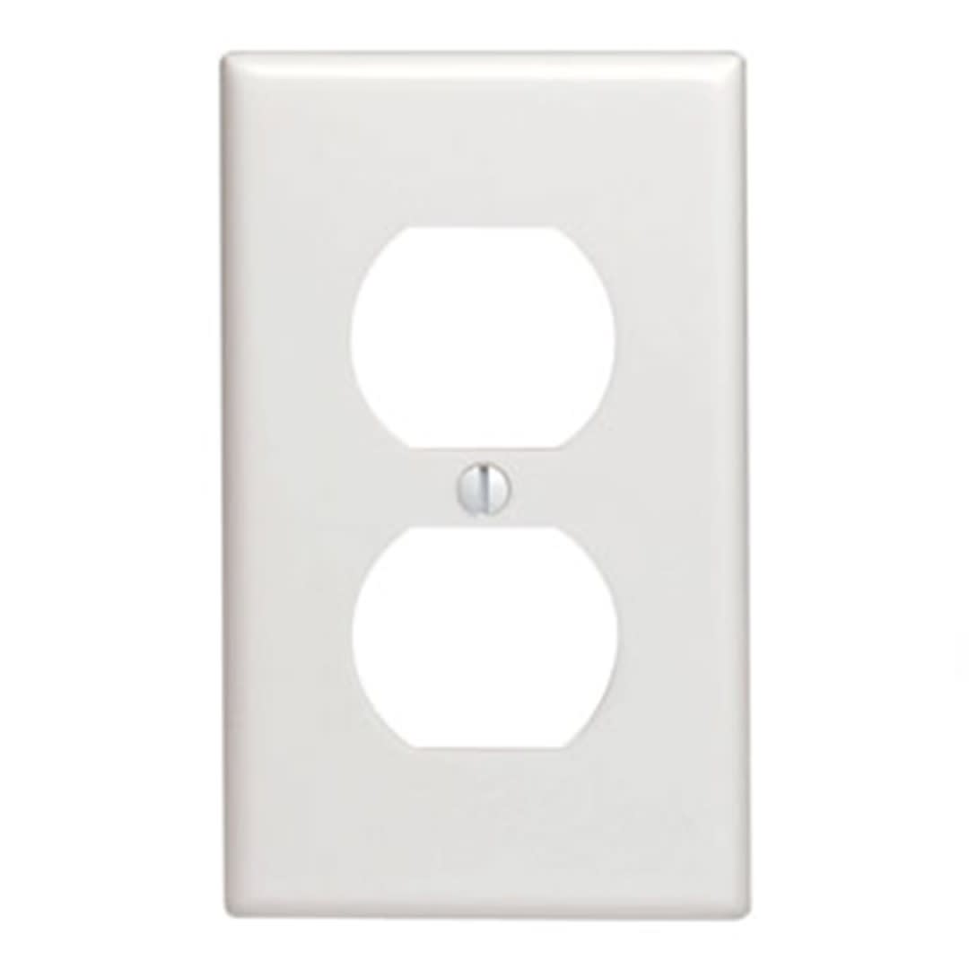 PLACA P/TOMACORRIENTE DOBLE BAQUELITA BLANCA LEVITON