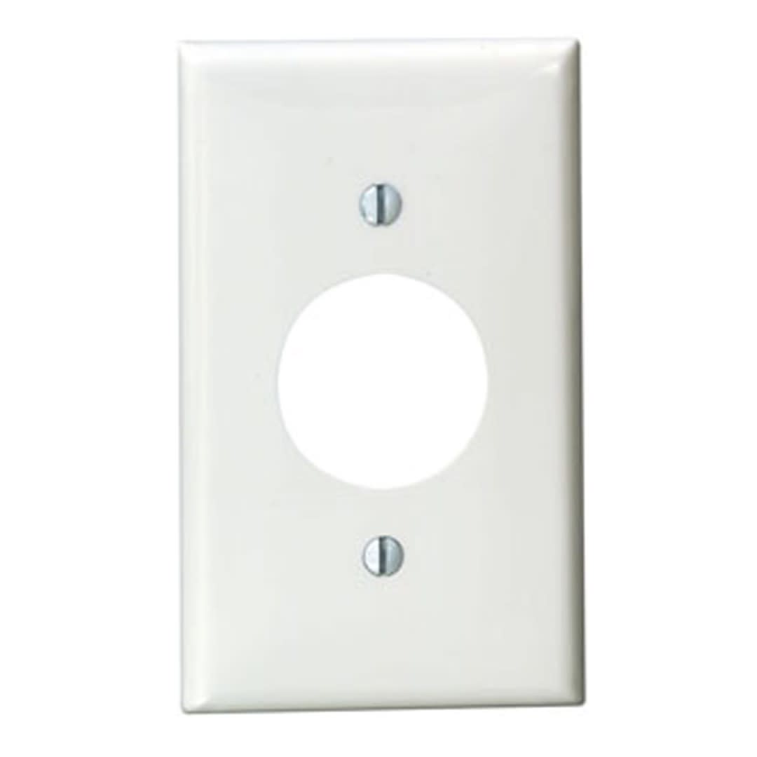 PLACA SIMPLE NYLON P/TOMACORRIENTE 15A Y 20A BLANCO LEVITON1