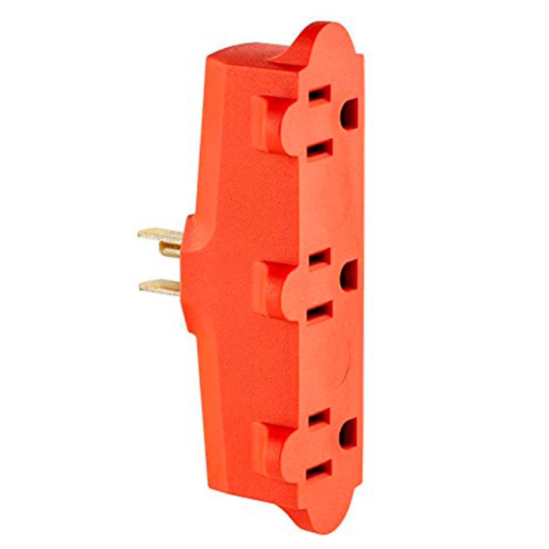 ADAPTADOR CON L/T NARANJA 15A LEVITON1