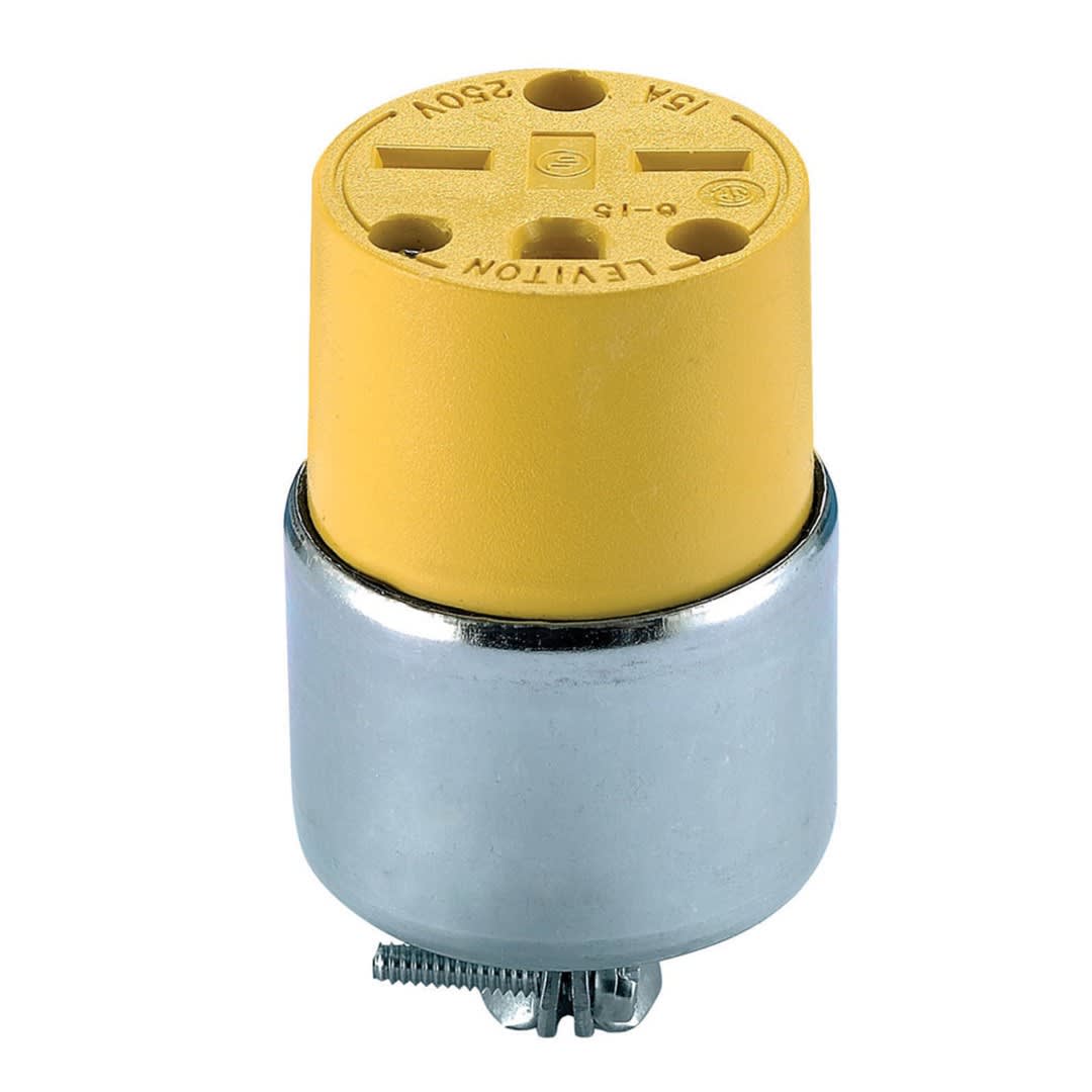 CONECTOR AEREO 15A 250V L/T M/CHINO BLINDADO LEVITON1