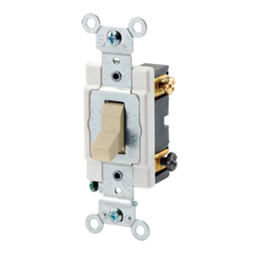 INTERRUPTOR BIPOLAR DE PALANCA 15A L/T 250V MARFIL LEVITON