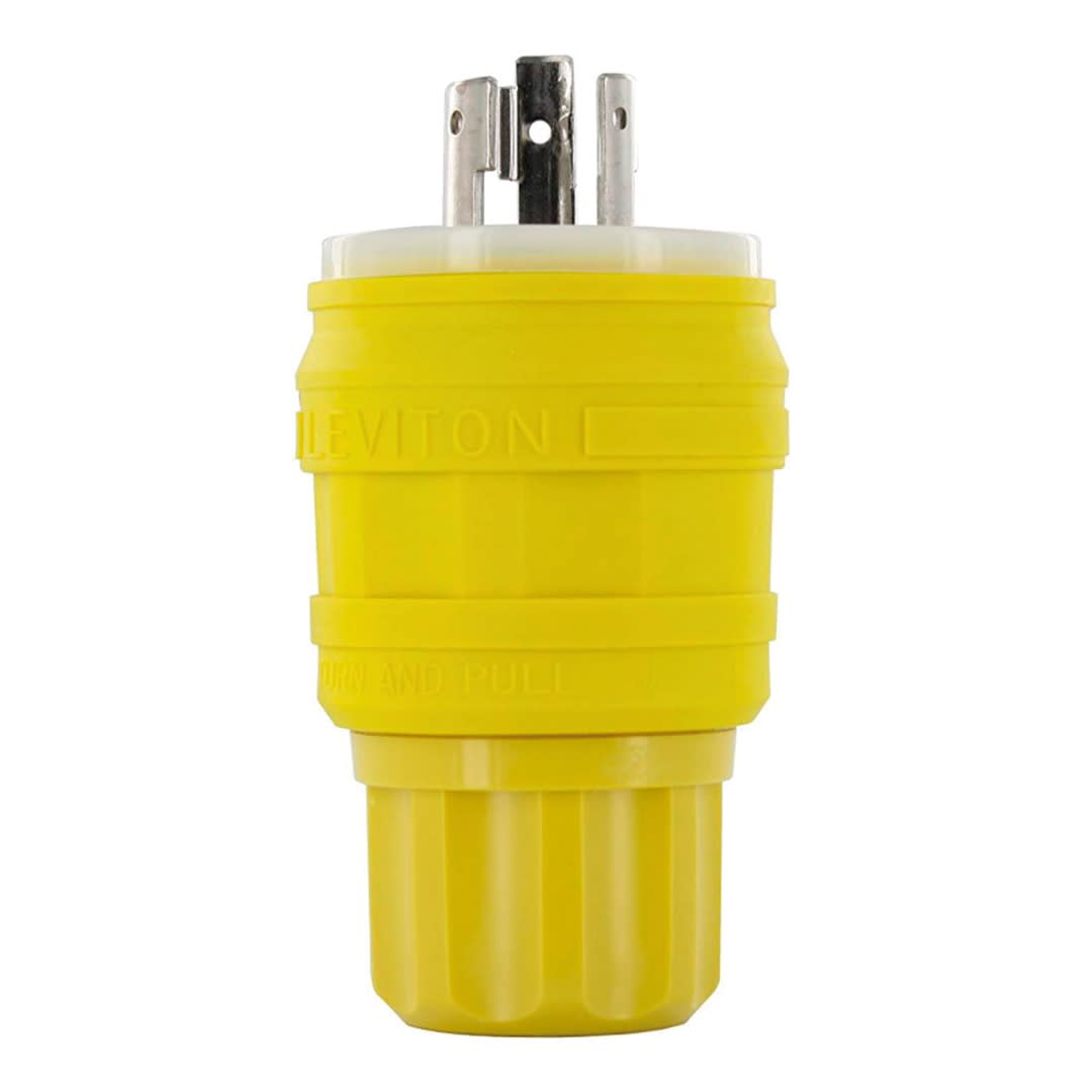 ENCHUFE 2X20 250V L6 C/SEGURO P/AGUA WETGUARD LEVITON1