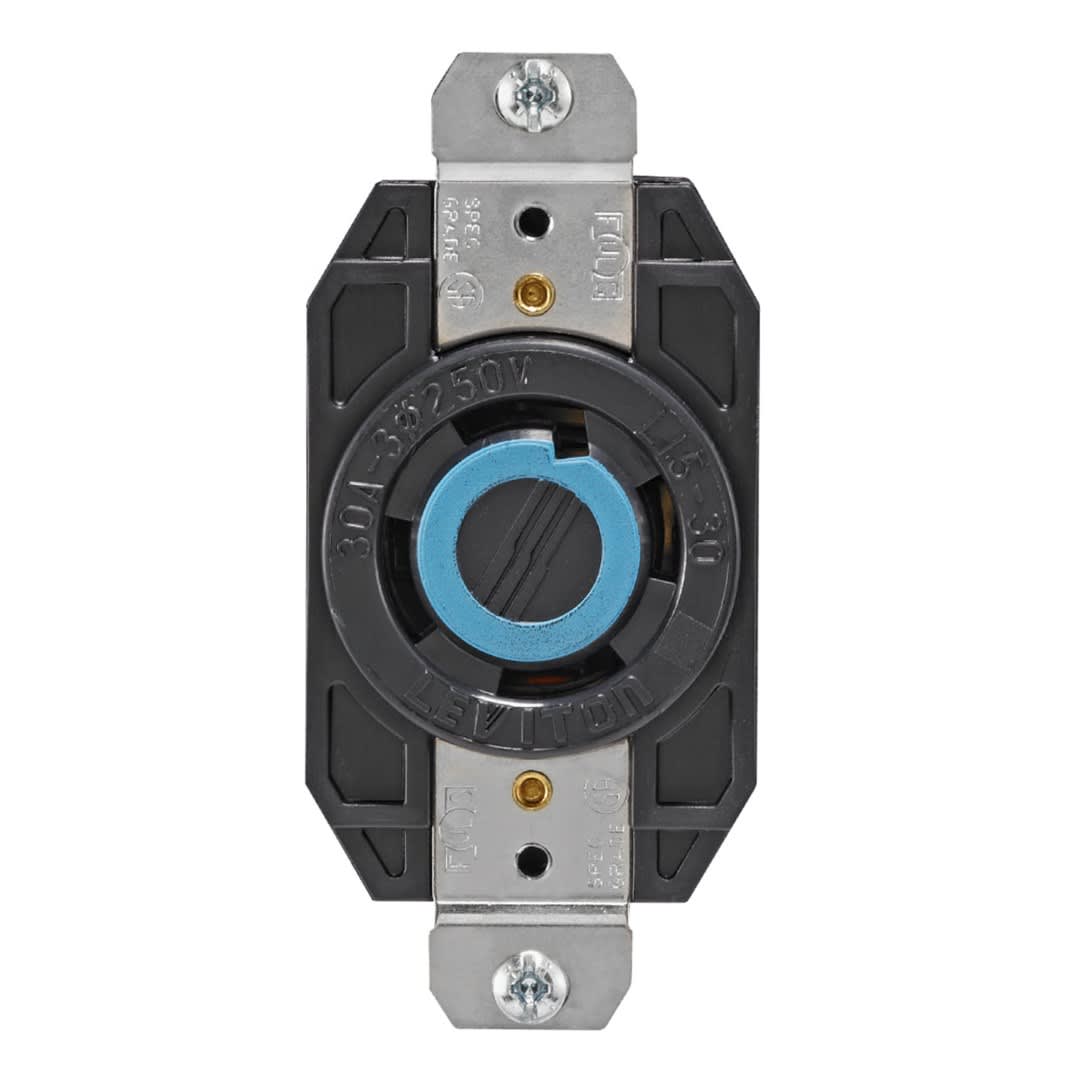 TOMA EMPOTRAR 3X30A 250V L15 C/SEGURO LEVITON