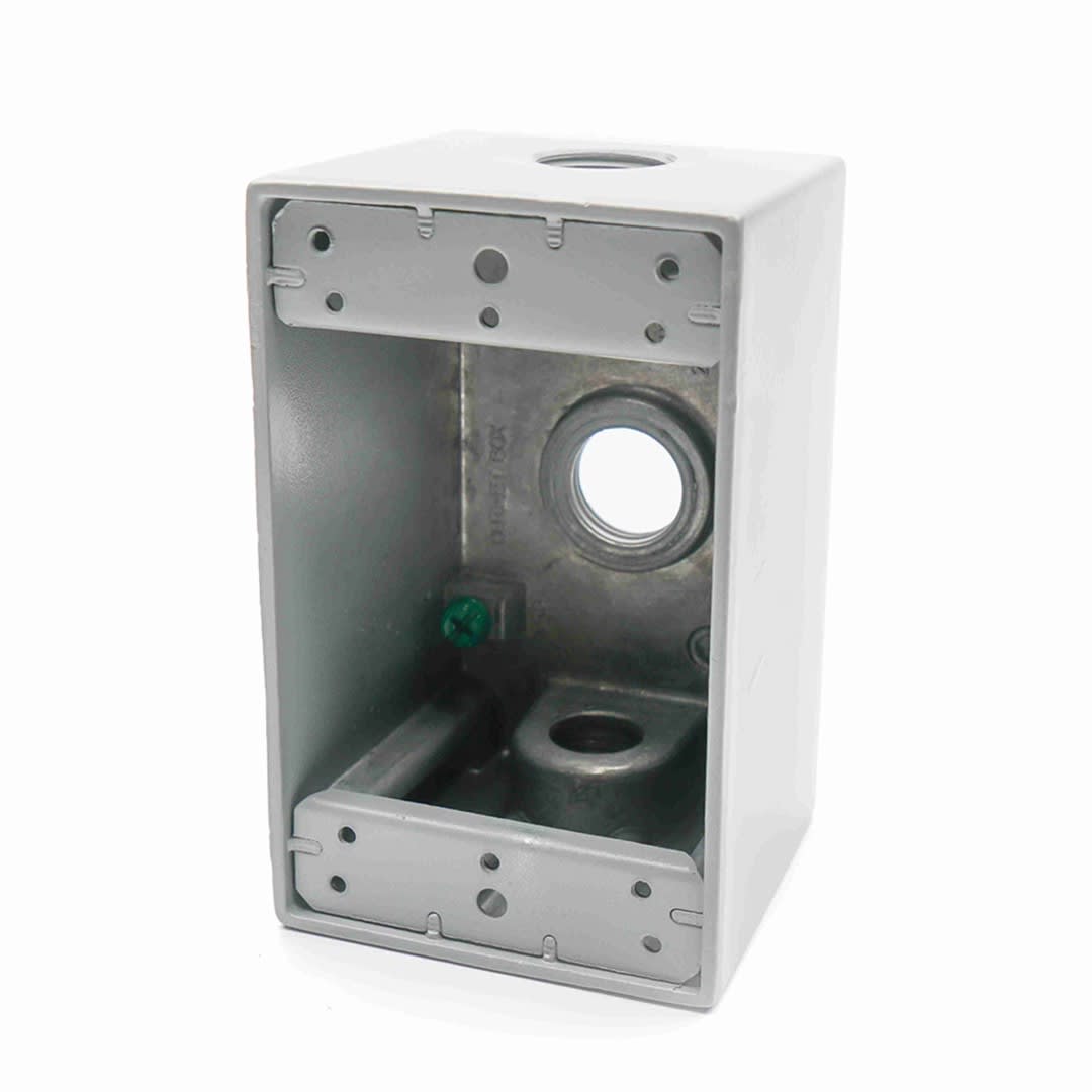 CAJA RECTANGULAR ALUMINIO 1/2'' 5 SALIDAS NAAVI CONDUIT