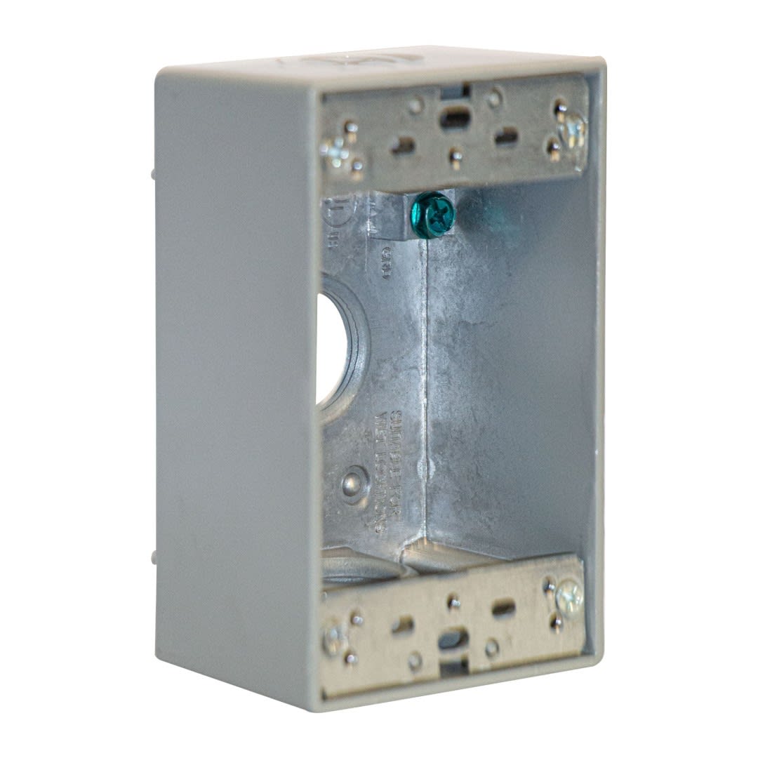 CAJA RECTANGULAR ALUMINIO 3/4'' 4 SALIDAS PROF. 2'' CON UL NAAVI CONDUIT