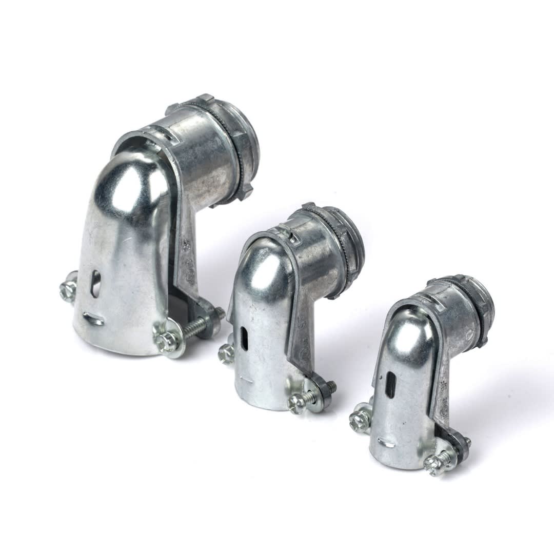 CONECTOR CURVO CONDUIT SIMPLE DE 3/4'' PARA T/FLEXIBLE MET. CON UL NAAVI CONDUIT
