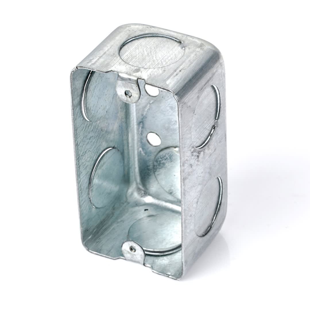 CAJA RECTANGULAR ACERO ESEESOR 1.2MM 1/2'' Y 3/4'' CON UL NAAVI CONDUIT